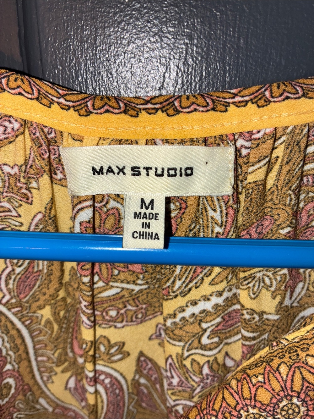 Max Studio Yellow and Brown Paisley Sleeveless Maxi Dress - Picture 2 of 3